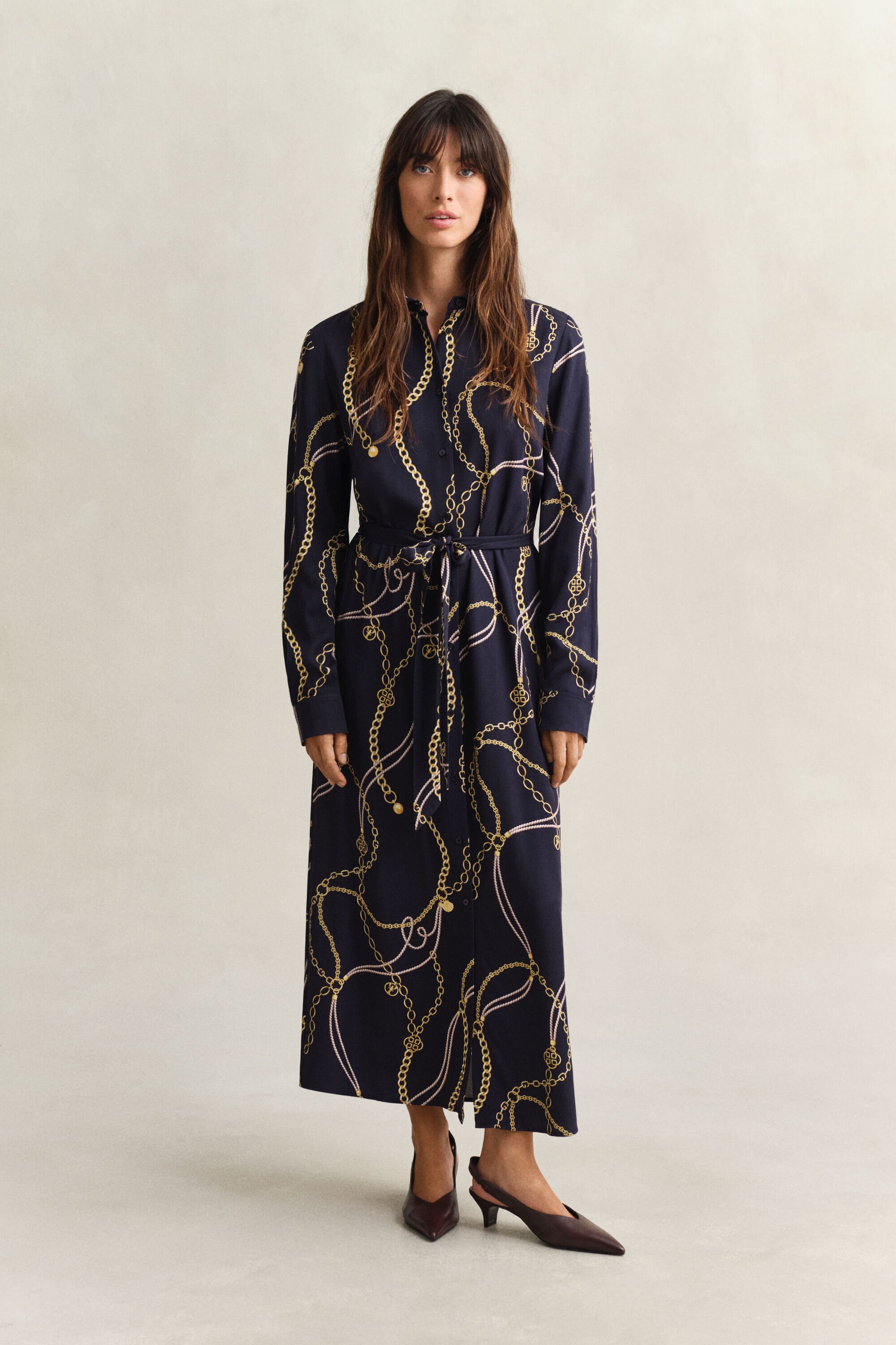 Vestido camisero estampado