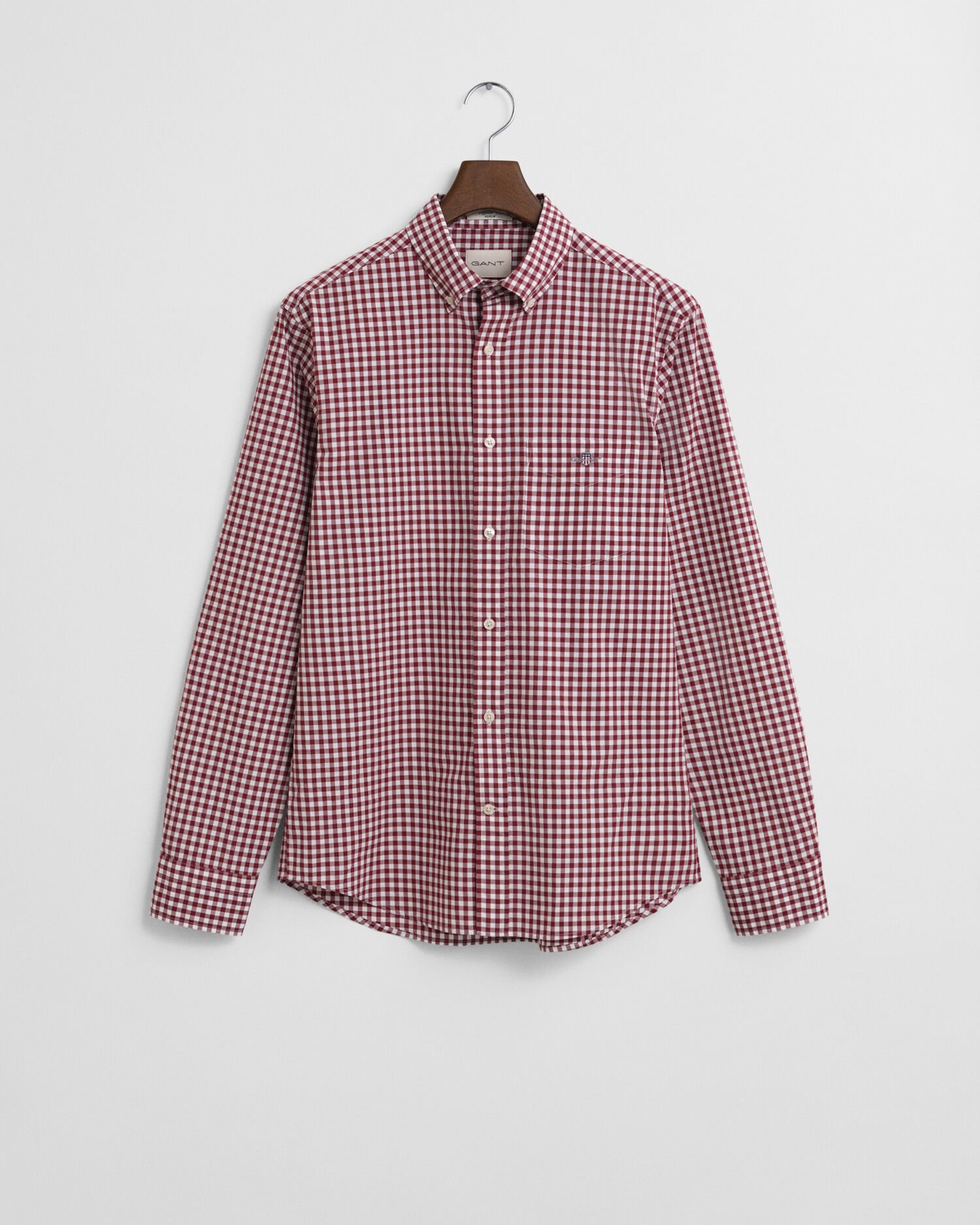 Camisa Regular Fit clásica de popelina a cuadros Vichy