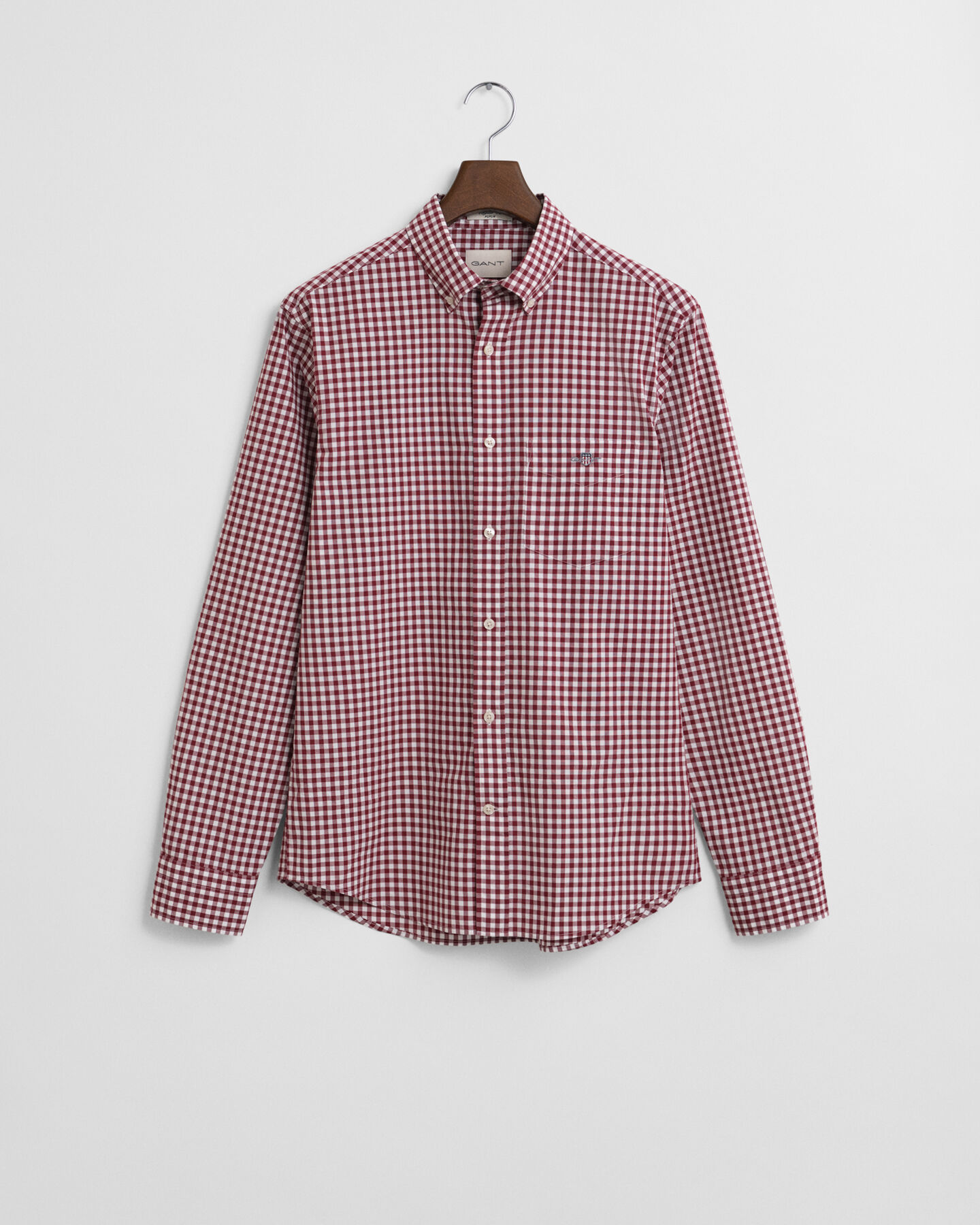 Camisa Regular Fit clásica de popelina a cuadros Vichy