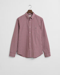 Camisa Regular Fit clásica de popelina a cuadros Vichy
