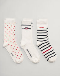 Paquete de tres pares de calcetines Retro Shield