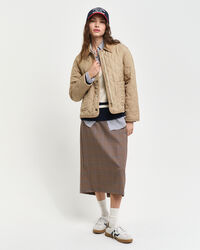 Cazadora acolchada con detalles de pana