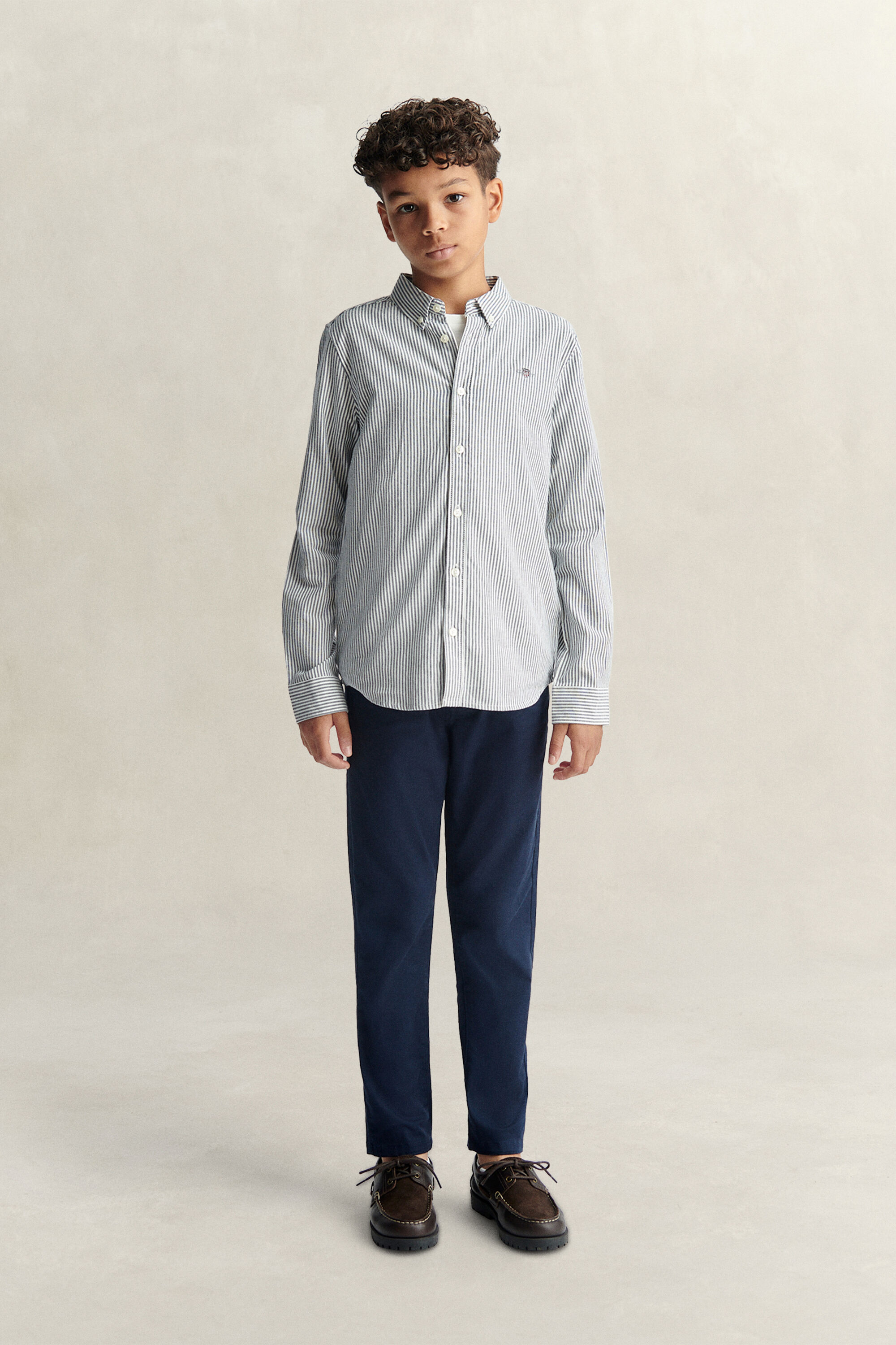 Camisa Oxford de rayas Shield Teen Boys