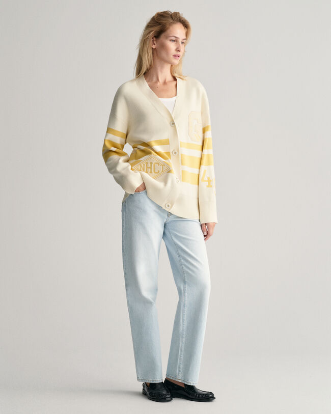 Cárdigan con cuello de pico GANT Varsity