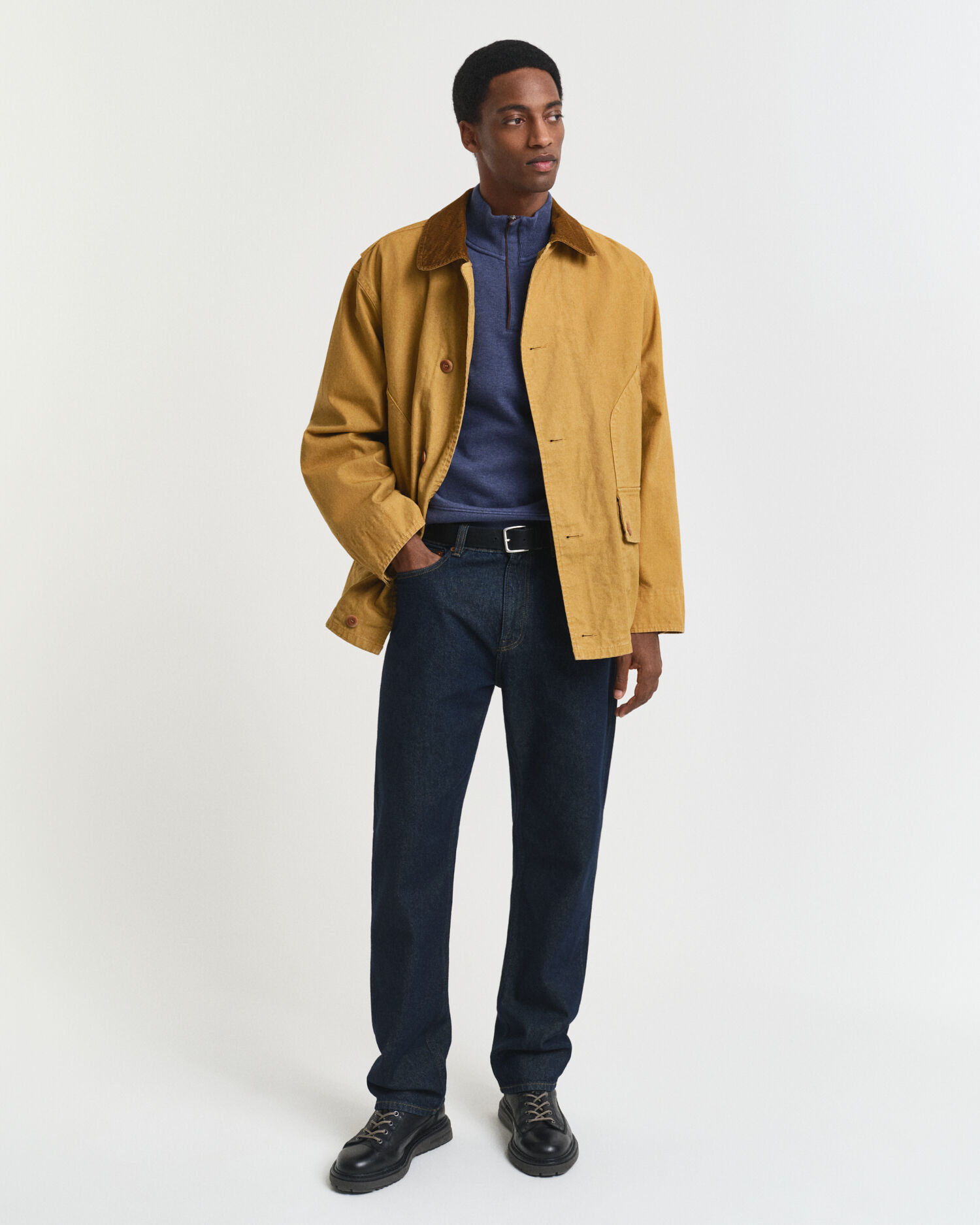 Sudadera Sacker Rib con media cremallera