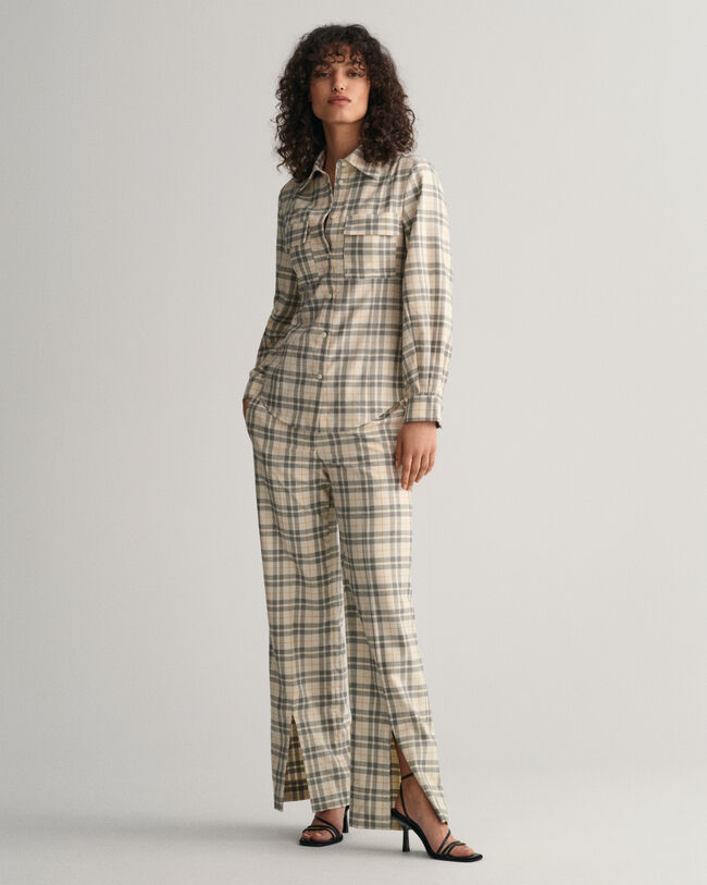 Camisa Slim Fit a cuadros con pinzas