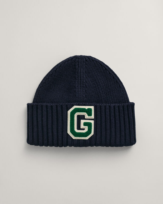 Gorro de punto acanalado con insignia G Teens