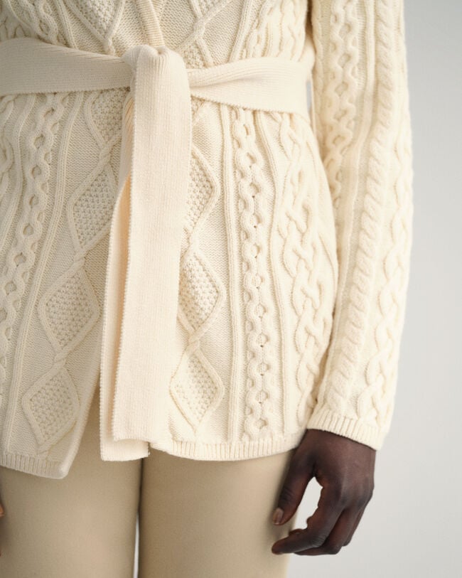 Cárdigan cruzado de ochos