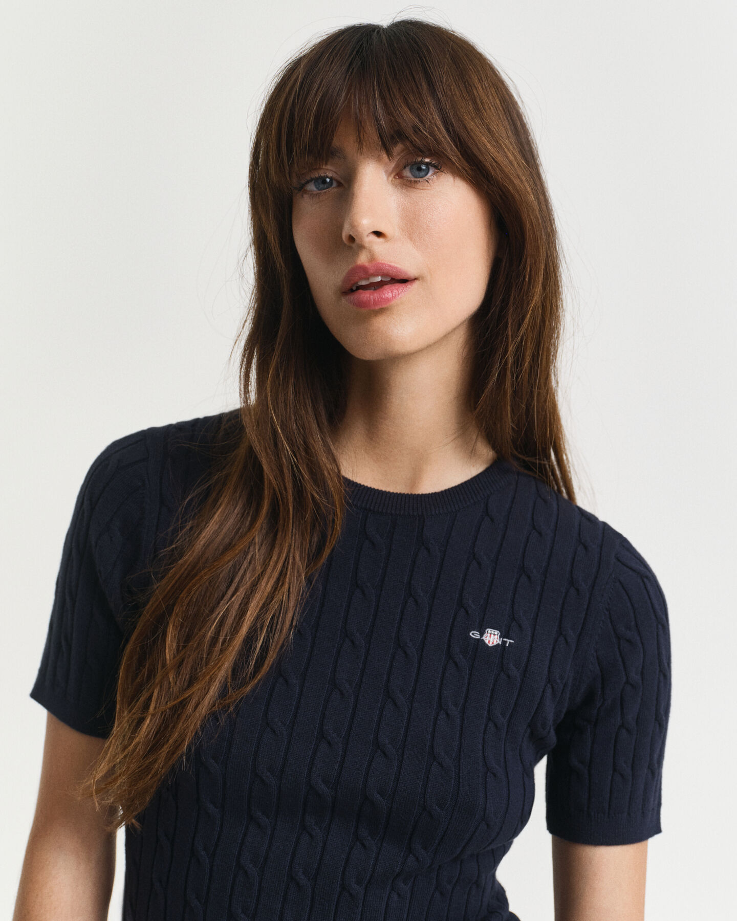 Jersey de punto de ochos en algodón elástico