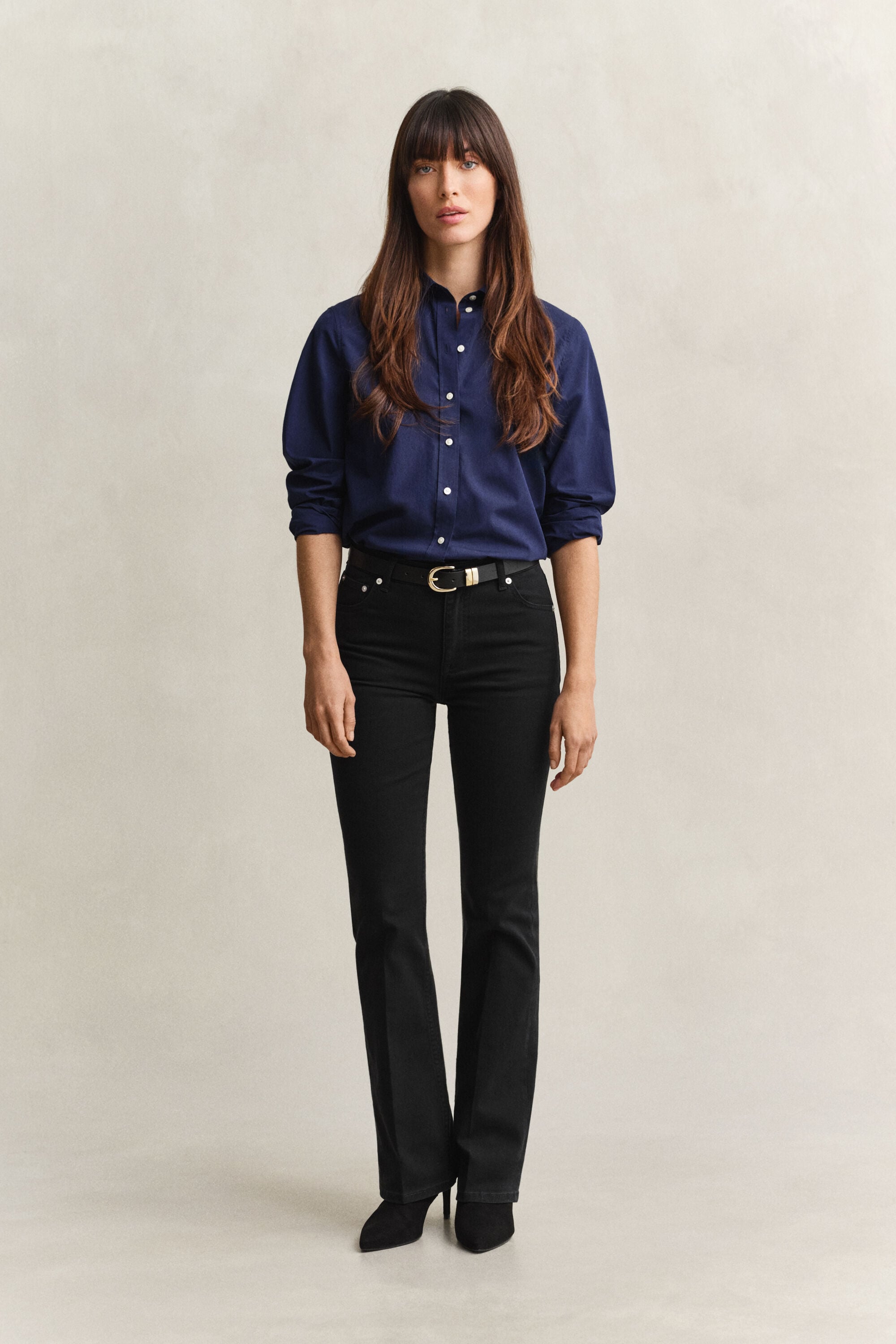 Vaqueros Slim Fit acampanados elásticos