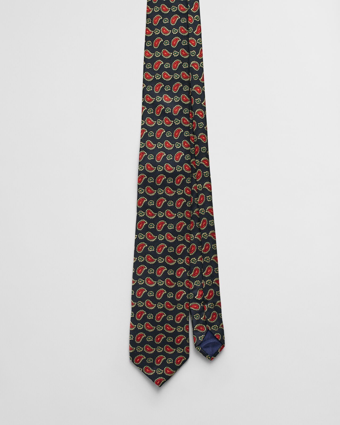 Corbata de seda con estampado de cachemir