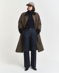 Jersey de cuello de cisne en suave mezcla de lana y cachemir