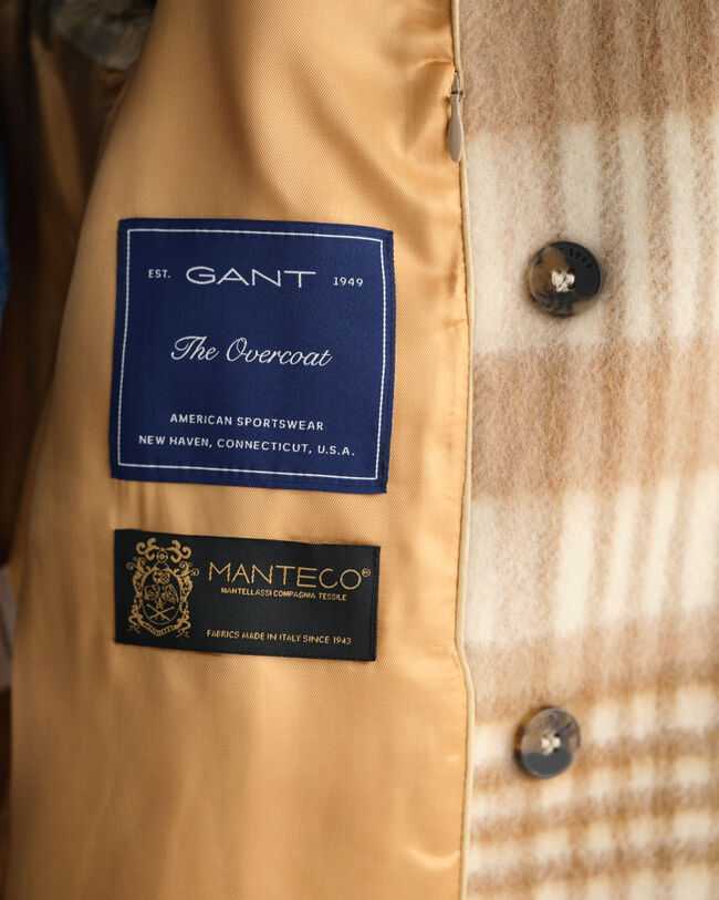 Abrigo largo de cuadros