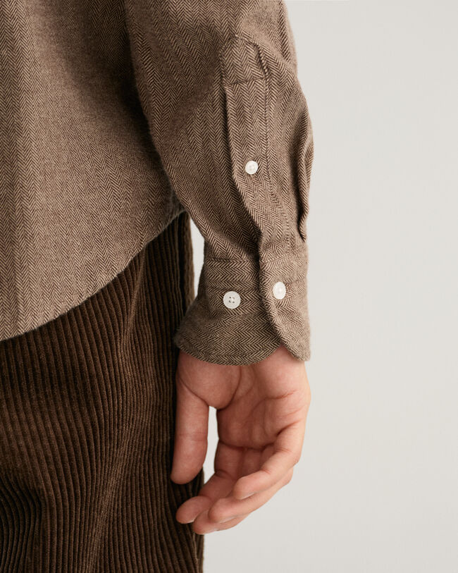 Camisa Regular Fit con diseño de espiga