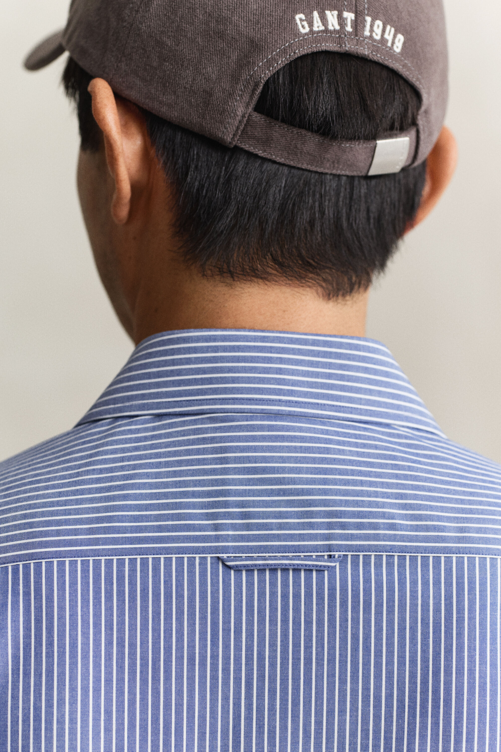 Camisa de popelina elástica a rayas