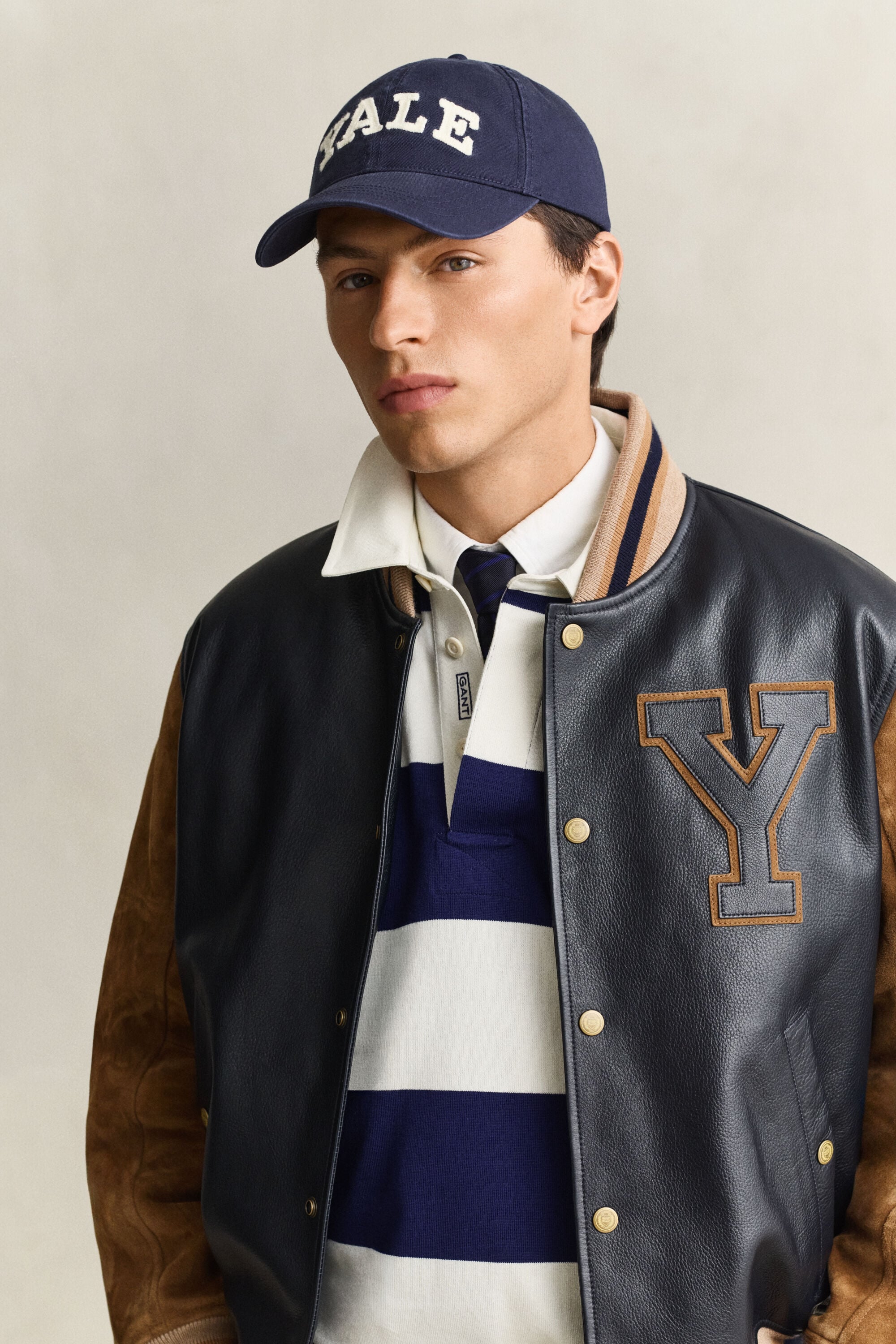 Gorra de sarga de algodón lavado Gant x Yale