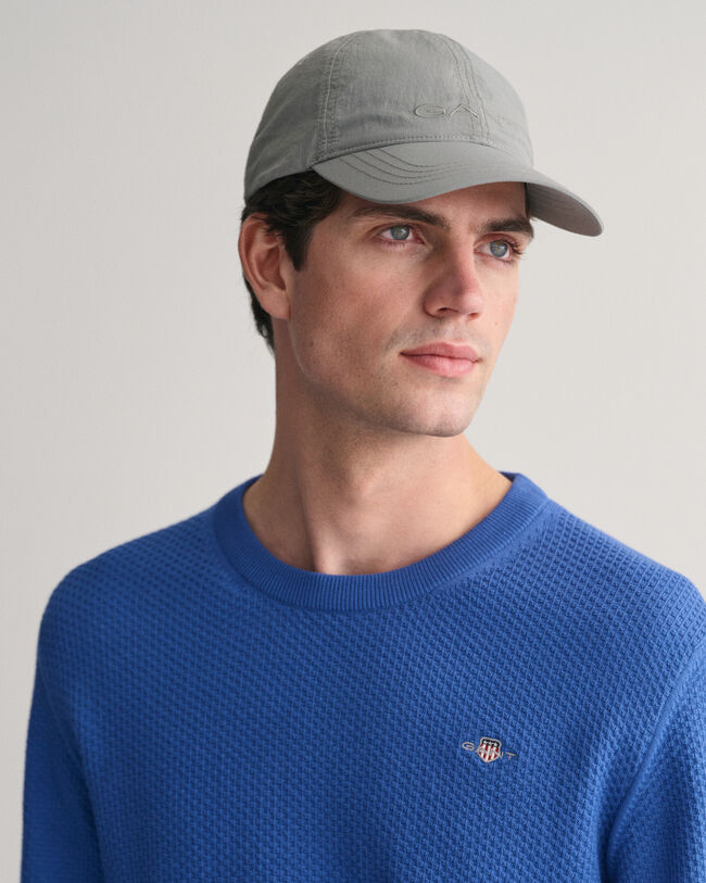 Jersey de cuello redondo de algodón Structured