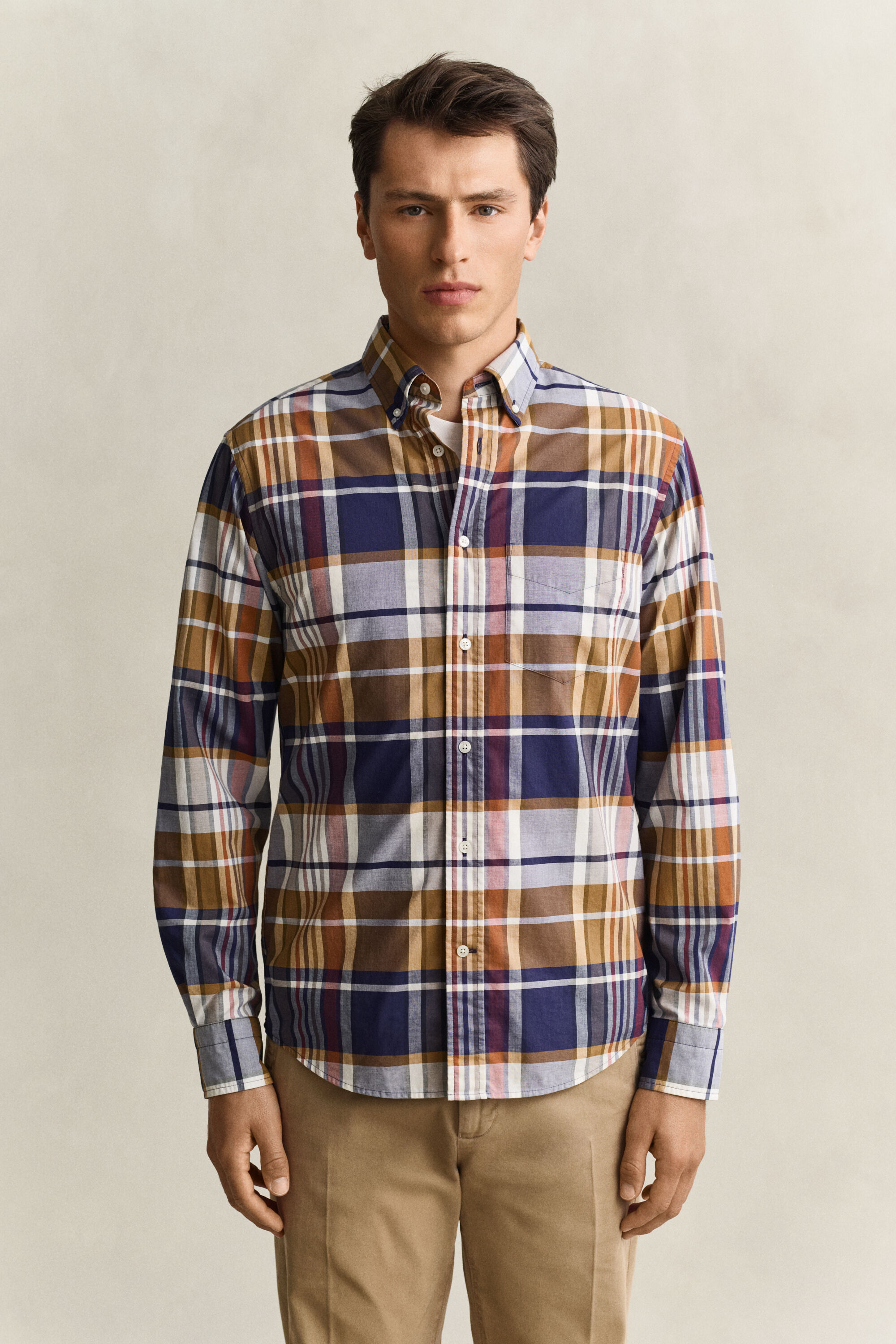 Camisa de popelina a cuadros Gant x Yale