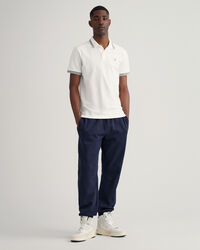 Polo de piqu&eacute; con ribetes con dise&ntilde;o de espiga