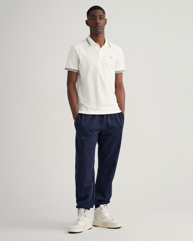 Polo de piqu&eacute; con ribetes con dise&ntilde;o de espiga