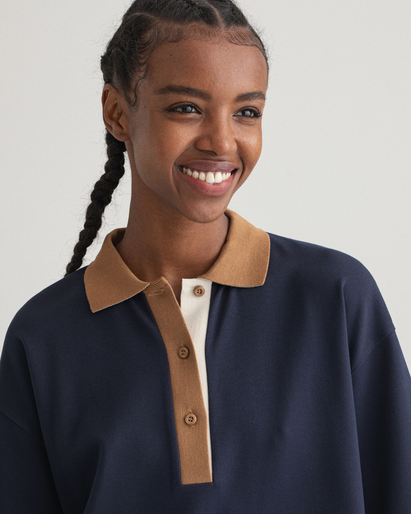 Vestido tipo polo con bloques de color