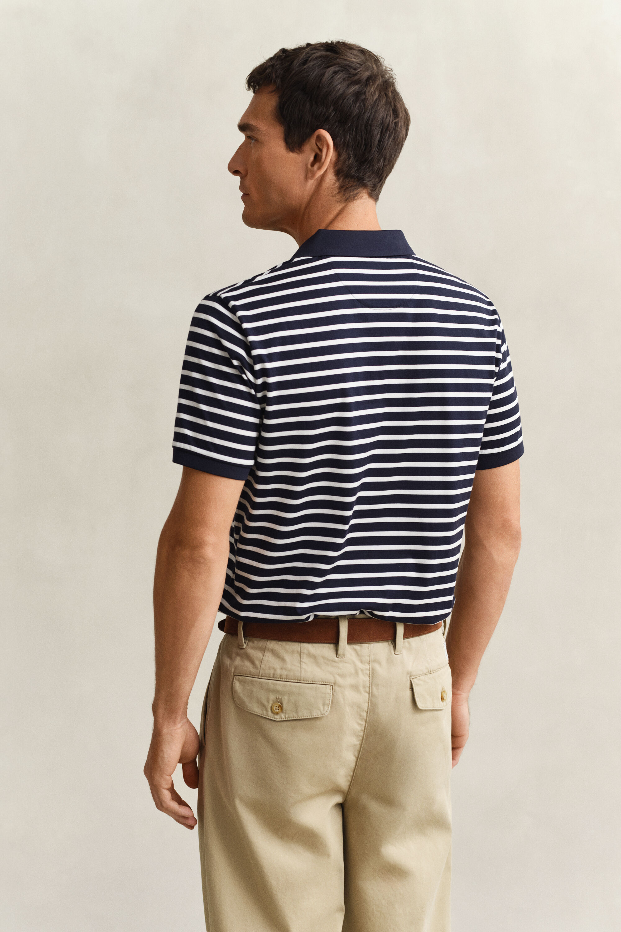 Polo de algodón pima a rayas