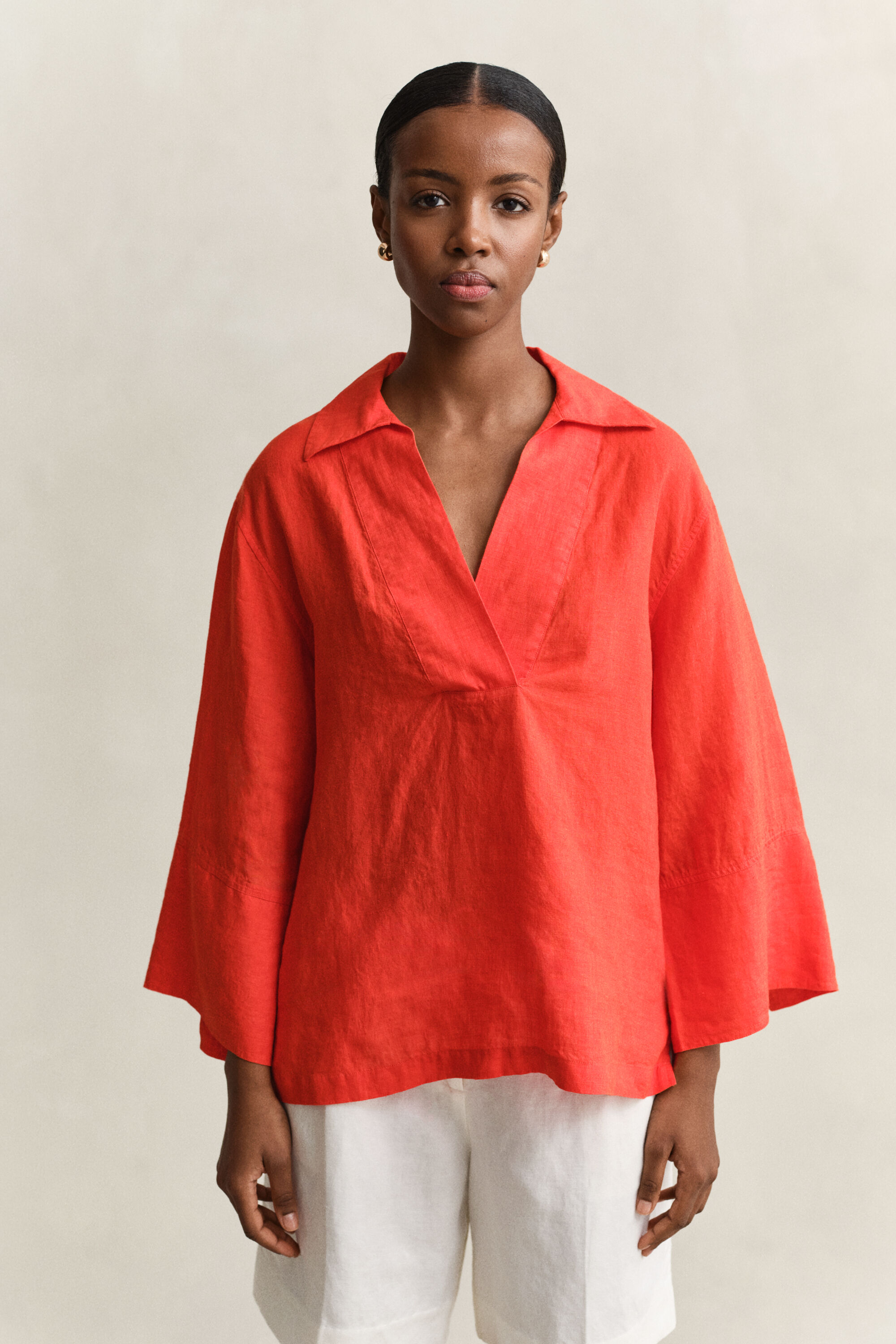 Camisa de lino Popover