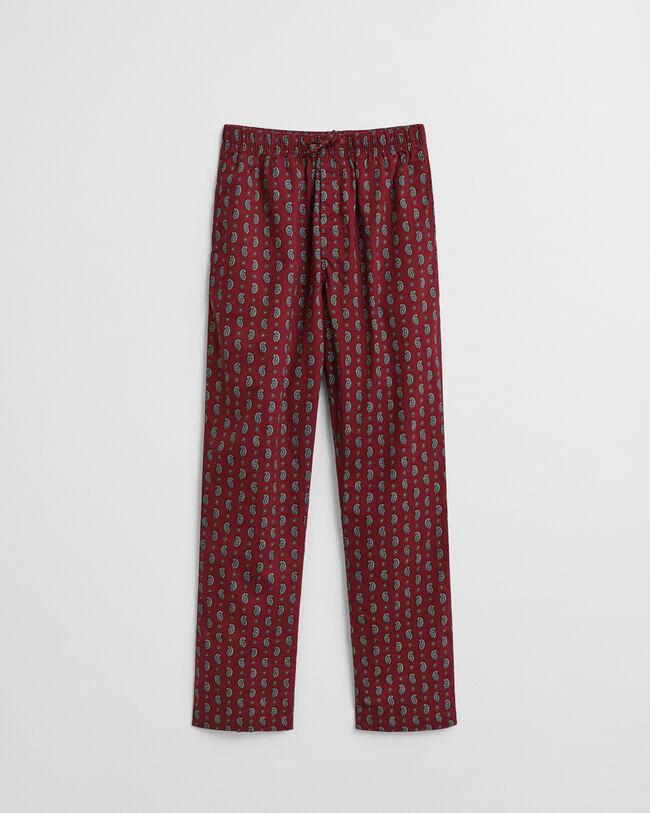 Pantalones de pijama de franela con estampado de cachemir