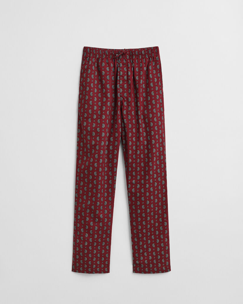 Pantalones de pijama de franela con estampado de cachemir