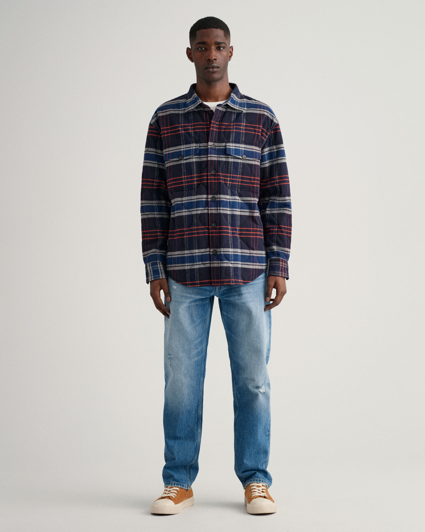 Sobrecamisa de franela acolchada