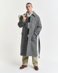 Abrigo de tweed de lana