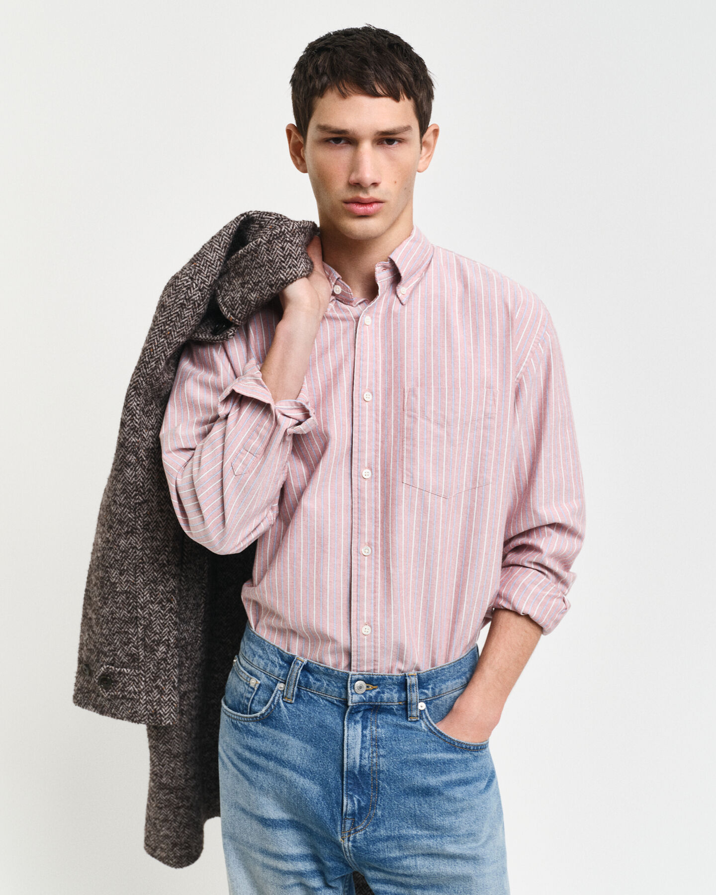 Camisa Oxford Relaxed Fit Heritage a rayas