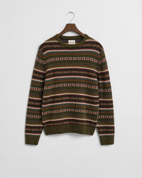 Jersey de cuello redondo con diseño Fair Isle