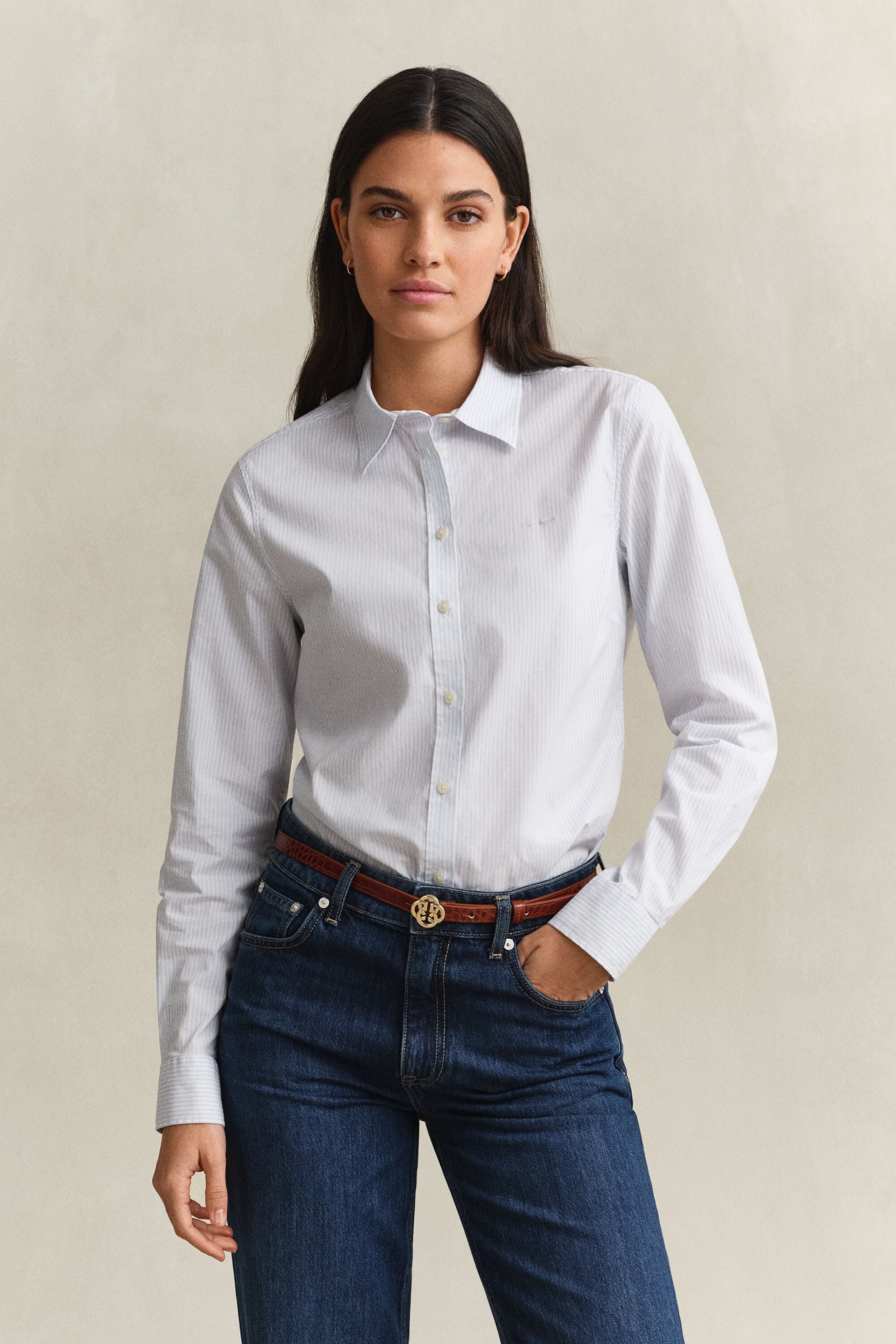 Camisa de popelina a rayas