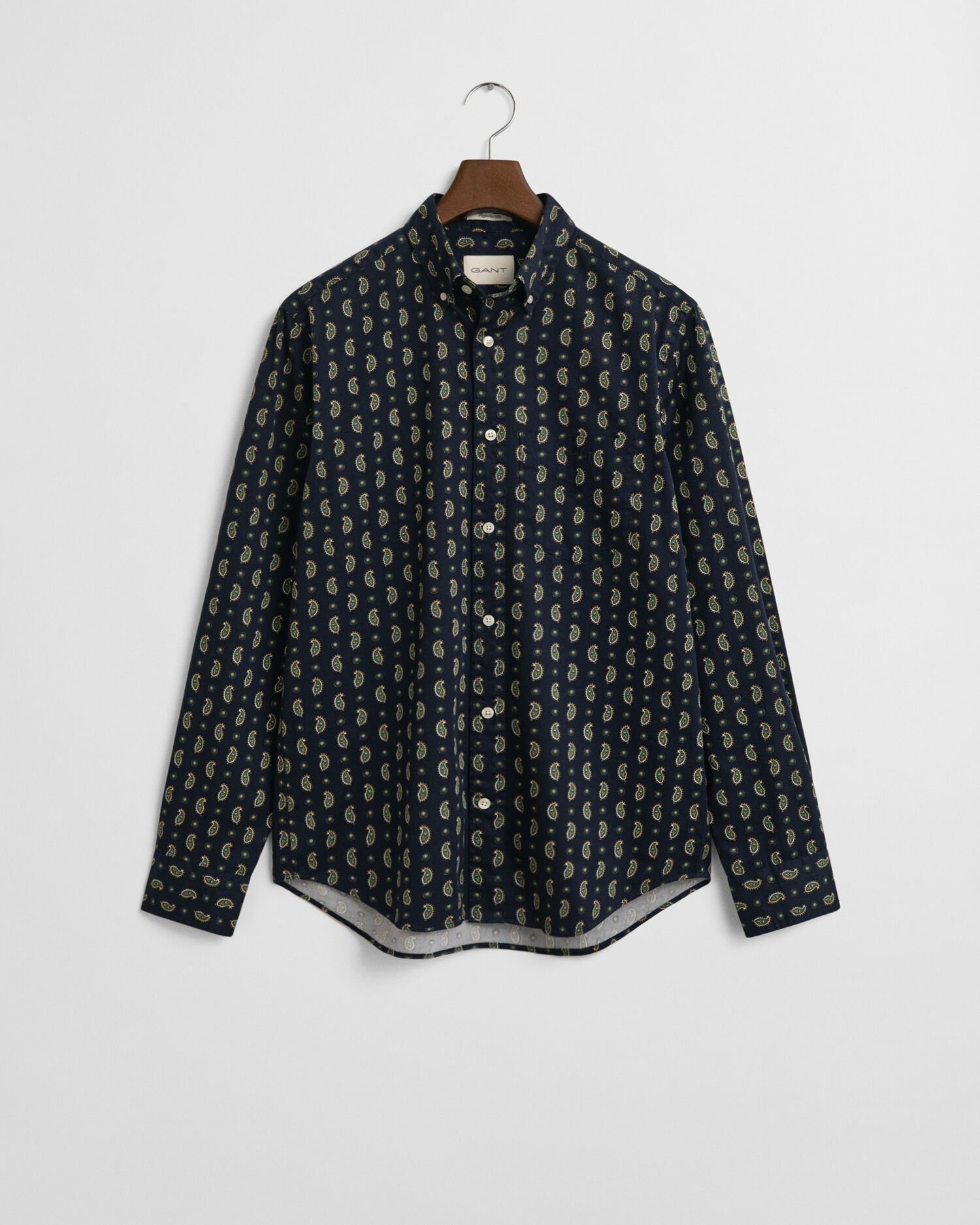 Camisa Regular Fit de sarga con estampado de cachemir