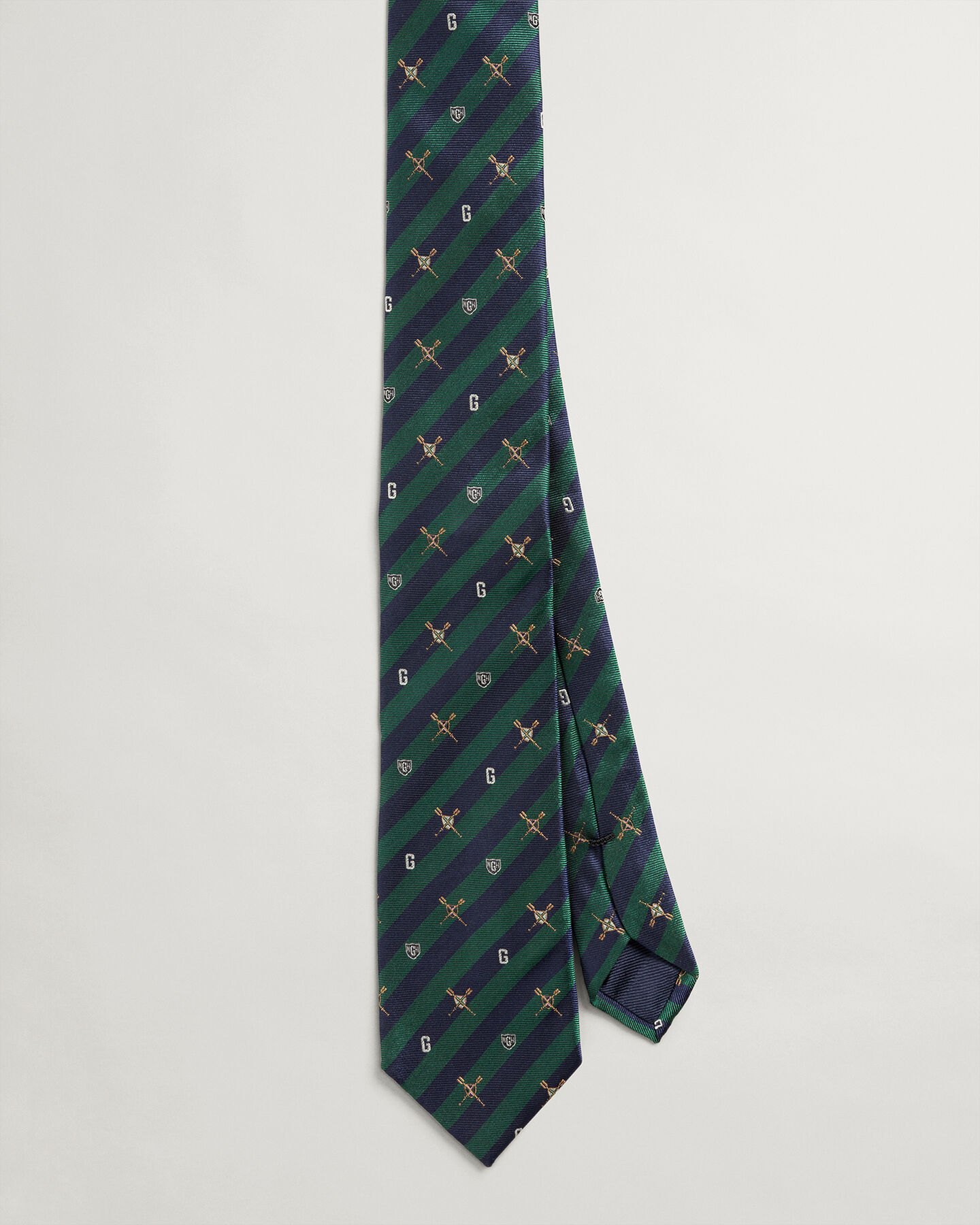 Corbata de seda con estampado Oars