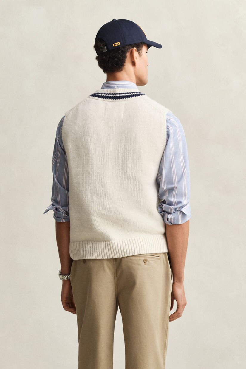 Chaleco de punto de ochos