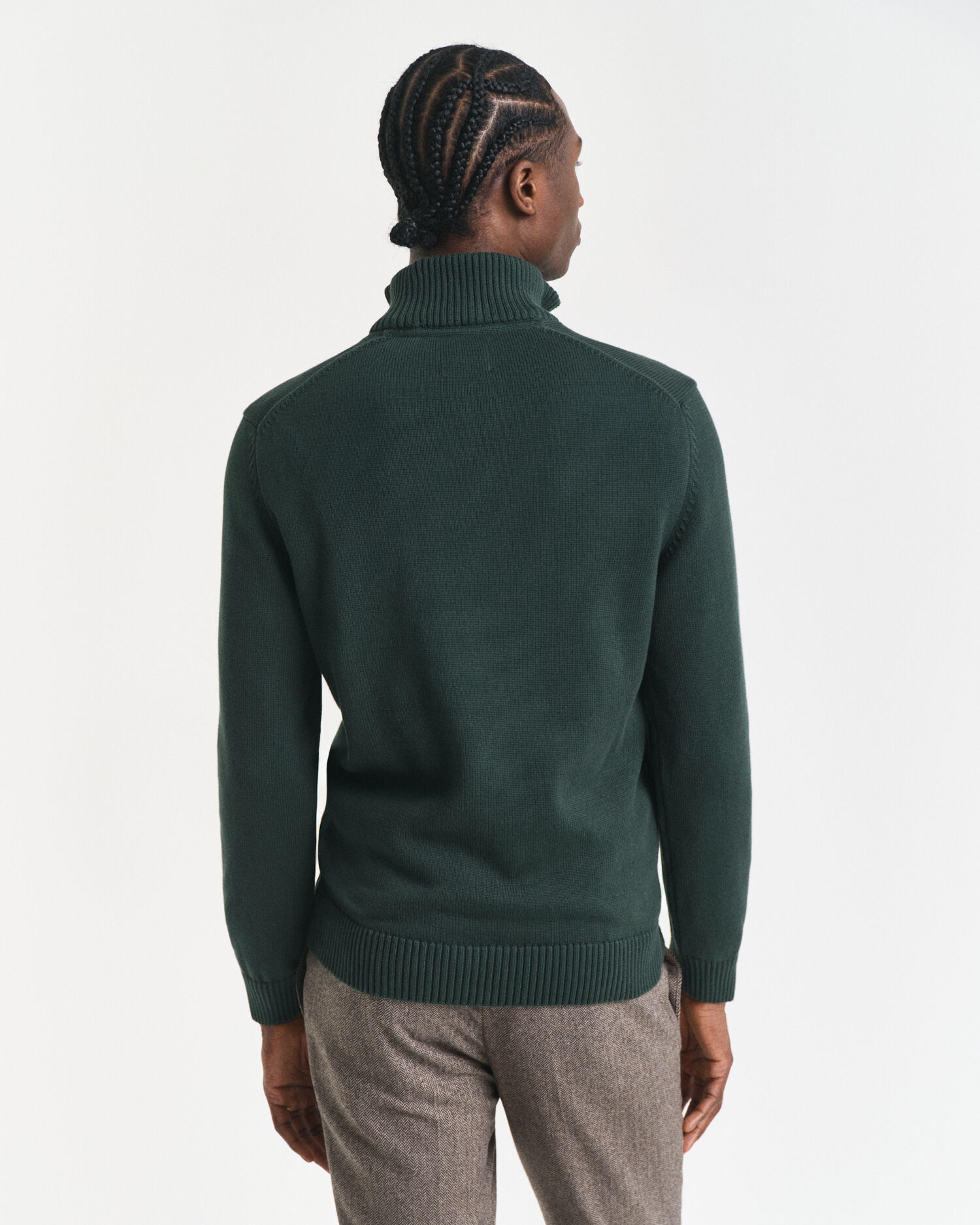 Jersey de algodón con media cremallera Casual