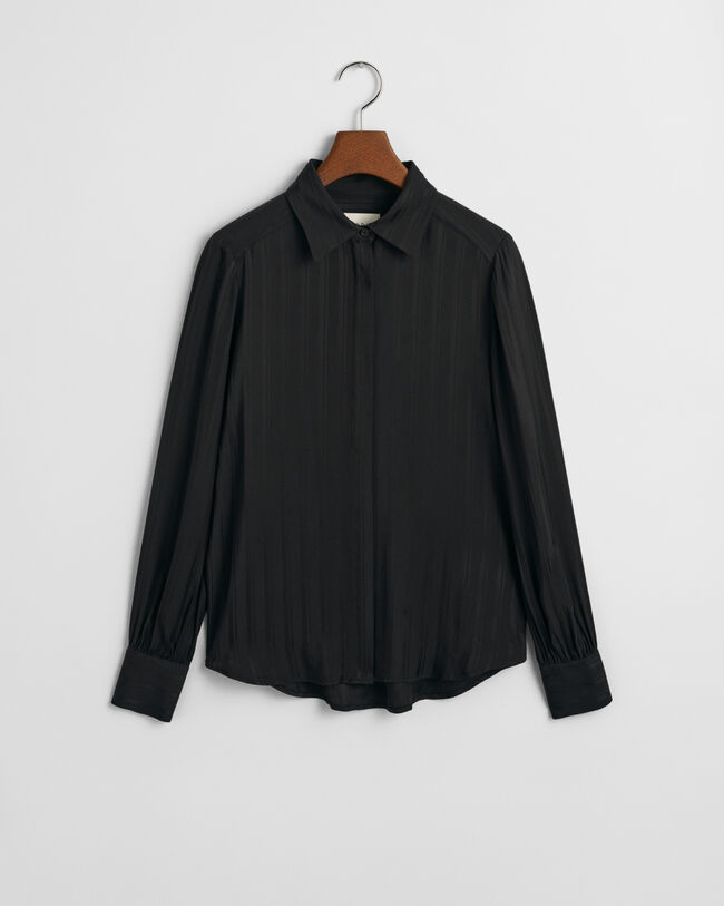 Camisa de sat&eacute;n a rayas Regular Fit