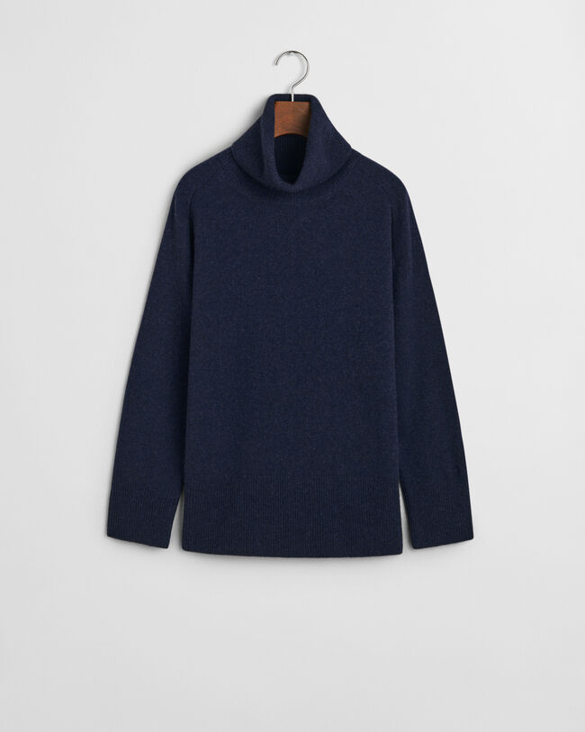 Jersey de cuello de cisne con detalle de espiga