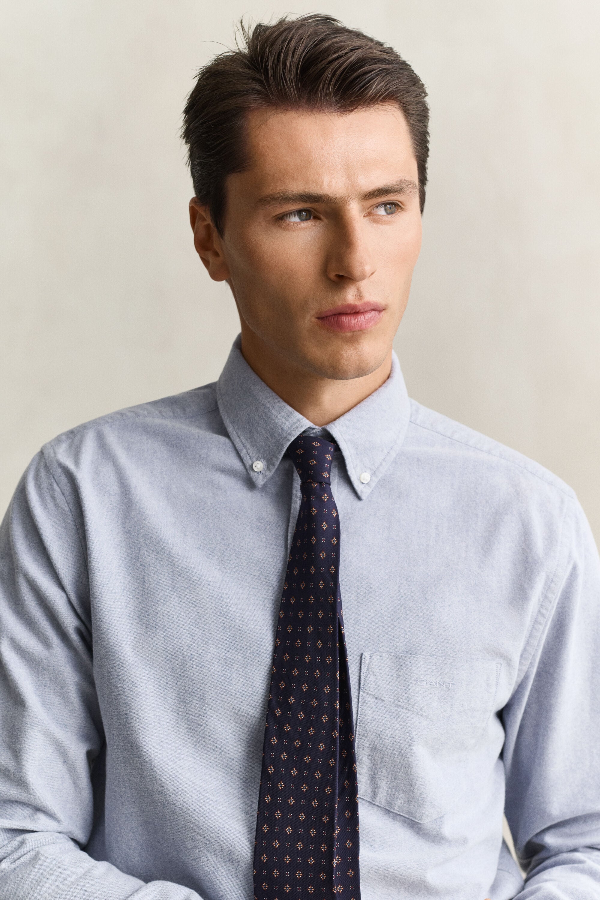 Camisa Oxford perchada