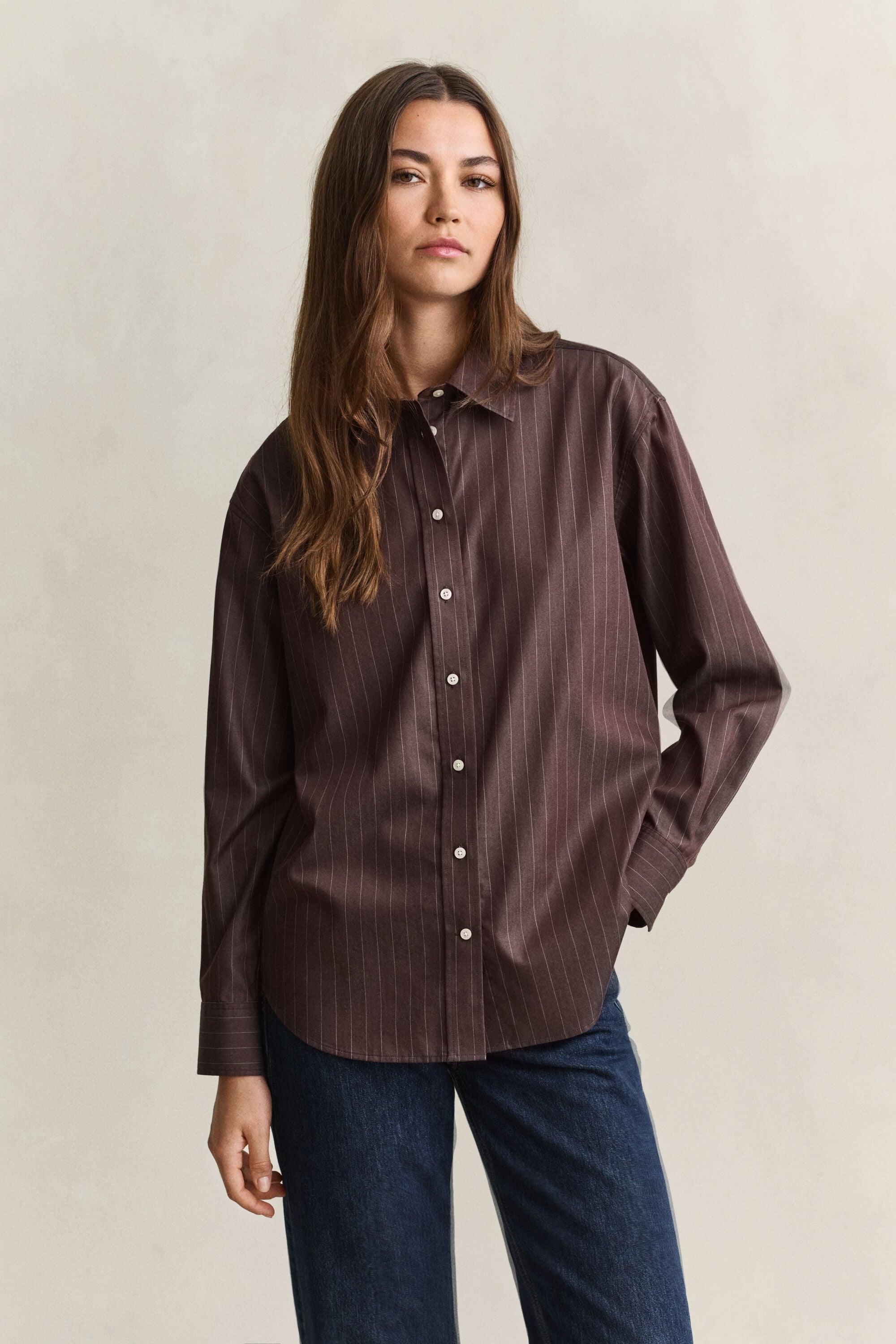 Camisa de popelina Relaxed Fit a rayas