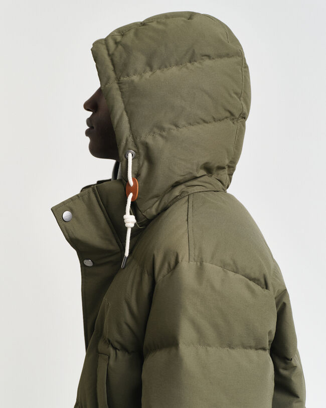 Chaqueta de plumón gruesa de largo medio