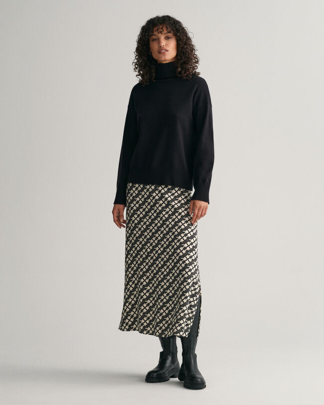 Jersey de lana de oveja muy fina con cuello recto