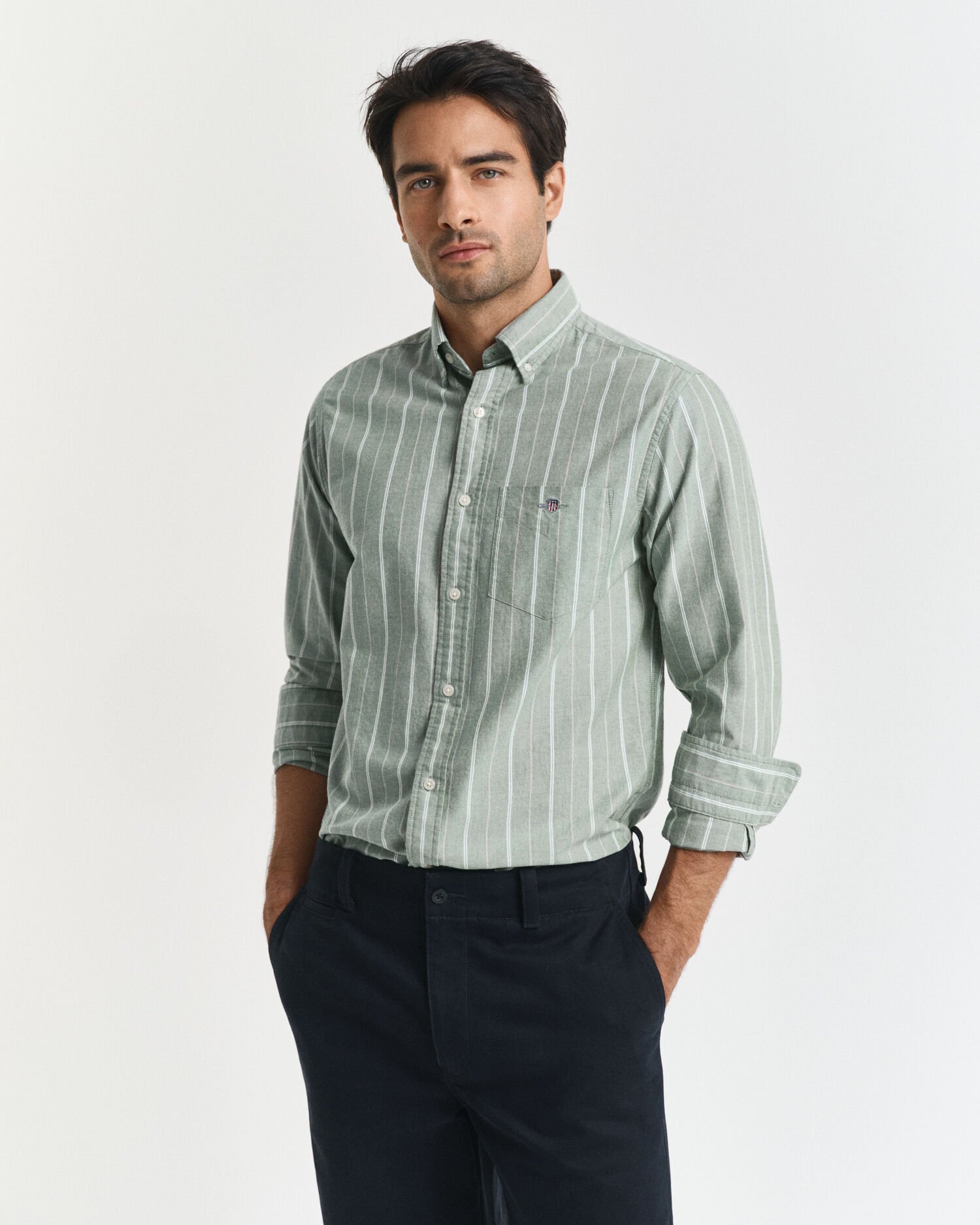 Camisa Oxford clásica Regular Fit a rayas