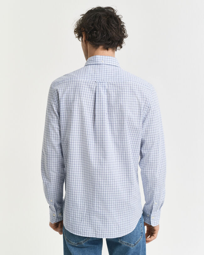 Camisa Regular Fit clásica de popelina a cuadros pequeños