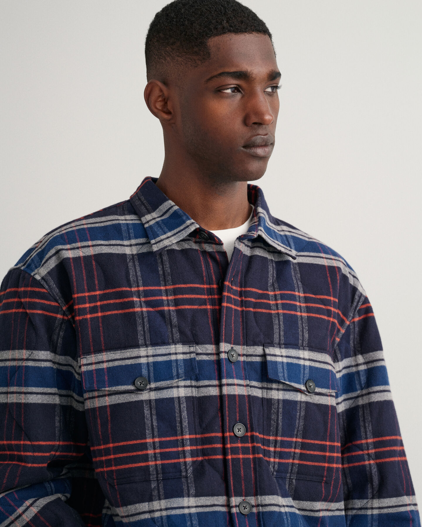 Sobrecamisa de franela acolchada