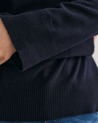 Jersey de lana de oveja muy fina con cuello recto