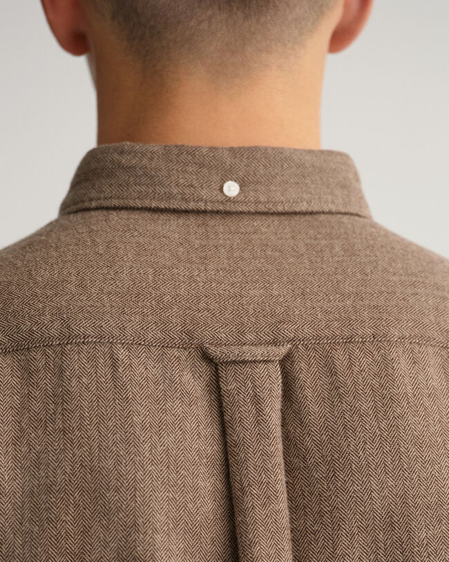 Camisa Regular Fit con diseño de espiga