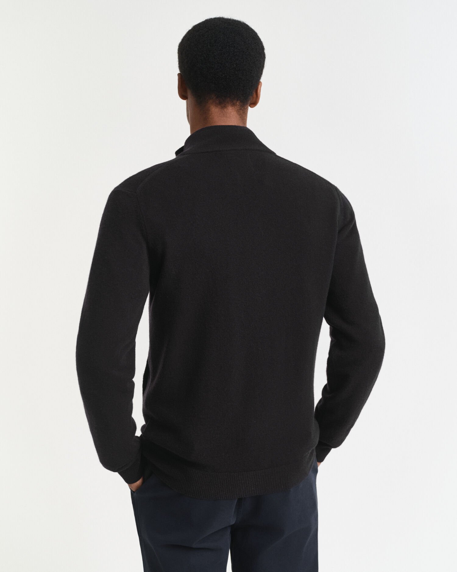 Cárdigan de lana de oveja muy fina con cremallera